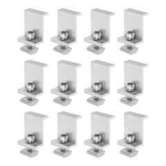 12pcs Solar Panel Mounting 45mm Z Clip Aluminum End Clamp for RVs White