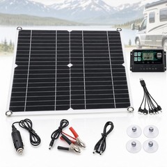 12V Monocrystalline Solar Panel Kit 100A Controller Charger RV Boat Car Camping