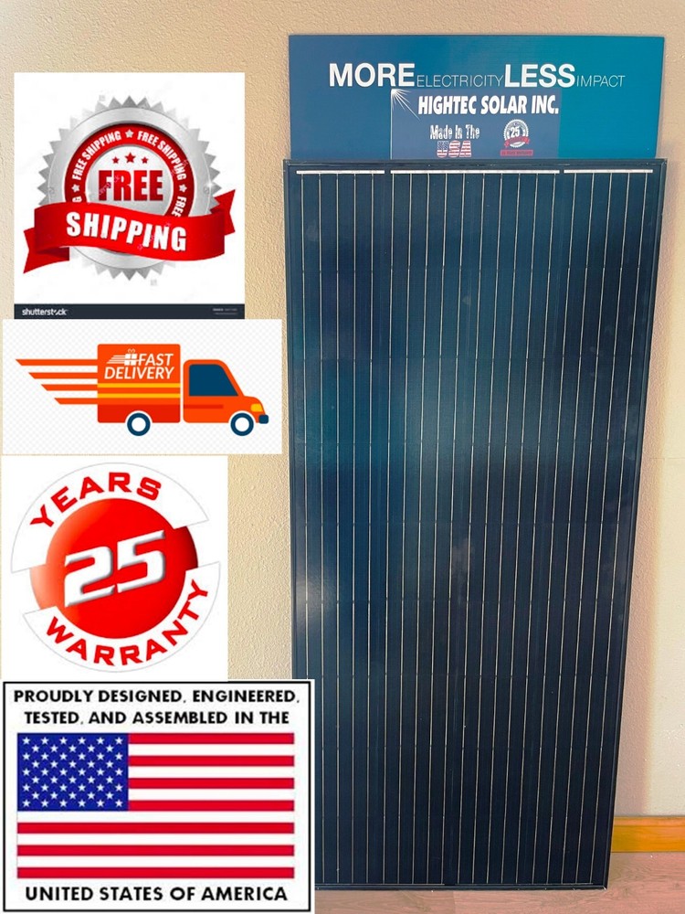 2- 215W Solar Panel Off Grid RV Boat solar panels BLACK FRAME BLACK FRONT new