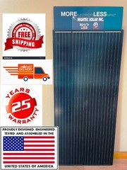 2- 215W Solar Panel Off Grid RV Boat solar panels BLACK FRAME BLACK FRONT new