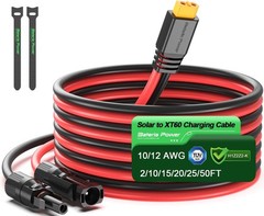 High Efficiency 12AWG Solar Extension Cable – XT60 Connector for Power Stations