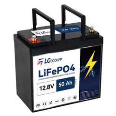 LGECOLFP Solar 12V 50Ah 100Ah Lithium Lifepo4 Battery Pack for RV Marine System