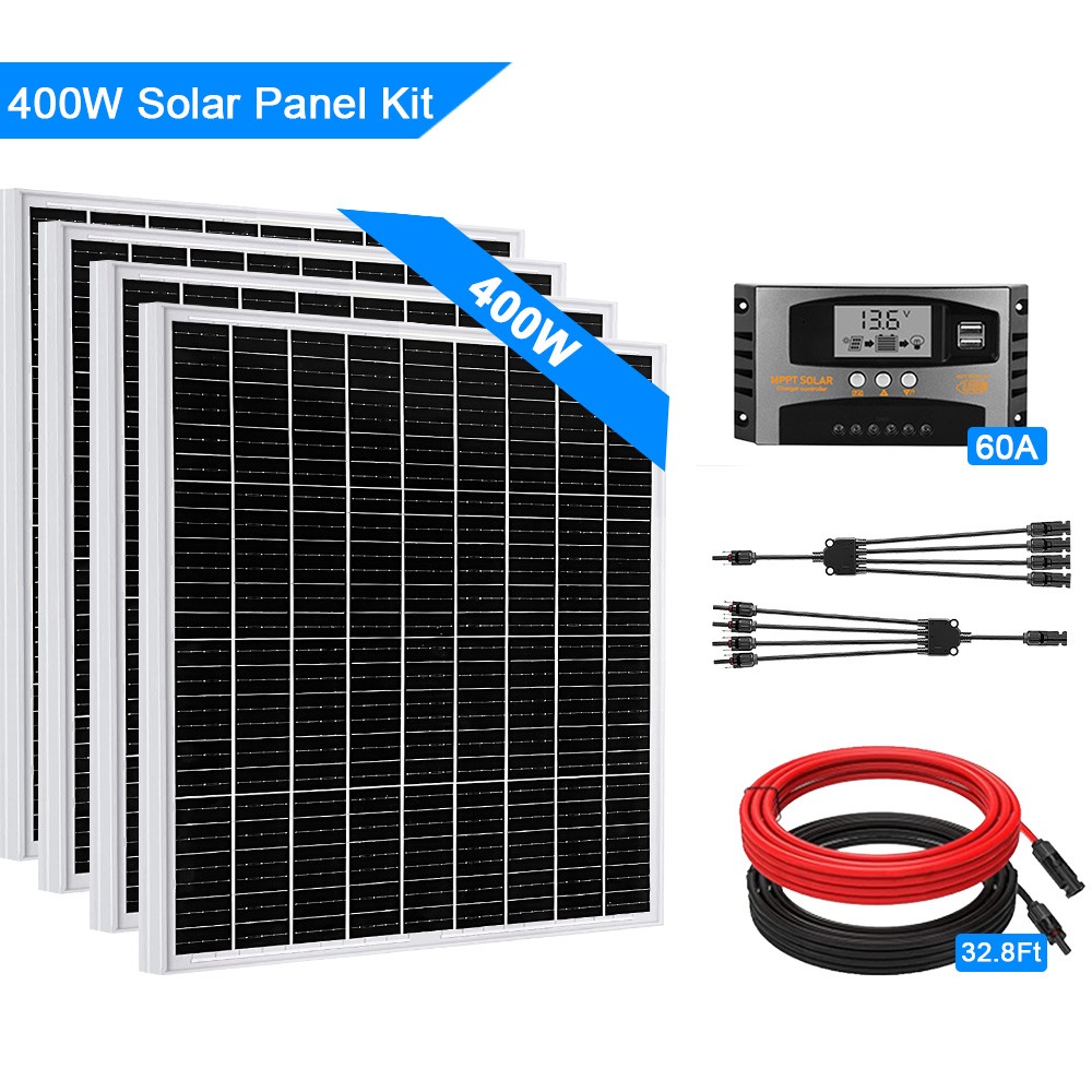 400W 12V Solar Panel Monocrystalline Solar Module Power Charger For RV Marine