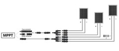 1 Pair Branch Connector 5-in-1 1000V 30A Parallel IP67 Waterproof MC4 For Solar