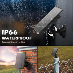 Updated Version 2Pack Trail Cameras Solar Panel 12V/1A 6V/2A with Build-In 4000M