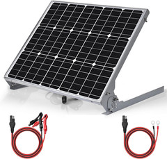 12V 50W Solar Battery Charger Maintainer, Built-In Ultrasmart MPPT Controller, A