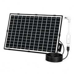 15W Solar Panel 5V Type-C Output, Portable Solar Charger with Round DC Port