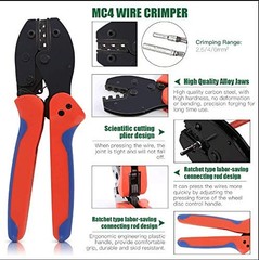 Keadic Solar Crimping Tools Includes Solar Panel Connectors, Solar Cable Conn…