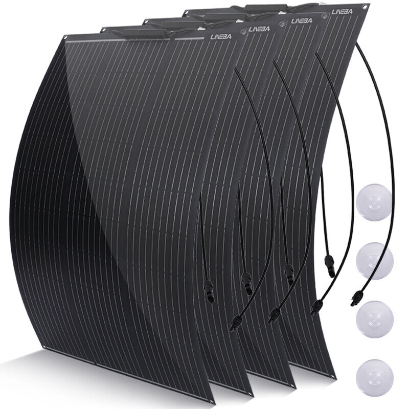 12V Flexible Solar Panel kit for RV Outdoor Camping Off-Grid 100/200/300/400W