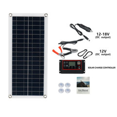 Portable Solar Panel 10A-100A Controller Solar Charger Outdoor Battery Supply