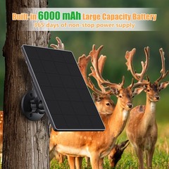 Trail Solar Panel,6W Solar Battery Charger Kit 6V/2A 9V/1.5A 12V/1A with 6000…