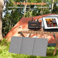 Solar Generator 30W Solar Panel Kit 111Wh 30000mAh 110V AC Outlet Portable