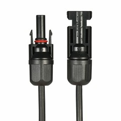 Black+Red 10 AWG Solar Panel Extension Cable Silicone Flexible Wire Connectors