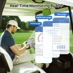48V 50Ah LiFePO4 Golf Cart Battery Deep Cycle with Smart Monitor Trolling Motor