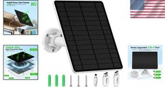 Solar Panel Charger for Security Camera, Type-C Plug, 9.8Ft Long Cable, Water