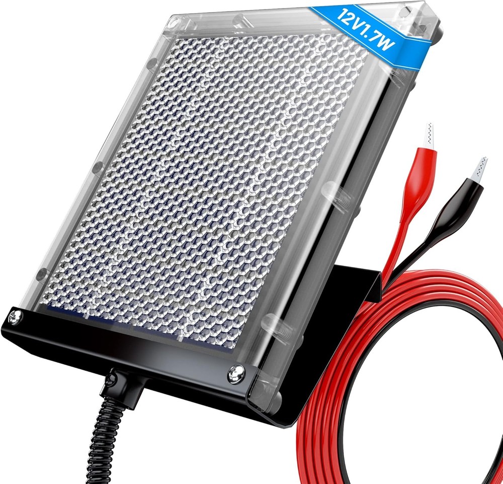 12V 1.7W Solar Panel to Recharge Deer Feeder Battery Waterproof Outdoor S