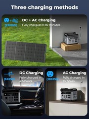 OUKITEL Power Station 2400W Solar Generator 2048Wh LF Battery Backup + Gift Bag