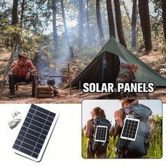 USB-Charging Space-Saving 5V 2W Portable Solar USB Charger for Outdoor Emergency