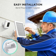 High-Efficiency Solar Panel for Ring Cameras – 1 Pack, Waterproof & Easy Install