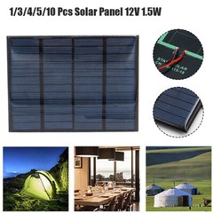 1/3/4/5/10 Pcs 12V 1.5W Mini Power Solar Panel DIY Small Cell Module Charger