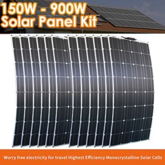 150-900W Inverter With Solar Panel Kit & 40A 12V Battery Charger Caravan RV Boat