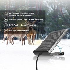 12V 1.7W Solar Panel to Recharge Deer Feeder Battery Waterproof Outdoor S