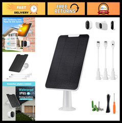 6V 5W Solar Panel Charger for Arlo Security Camera, Weatherproof, 9.8ft Cable, 1