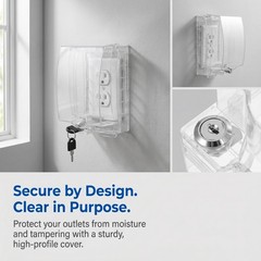 1 Pack Splashproof Socket Box Durable Plastic Outdoor Waterproof Switch Cover