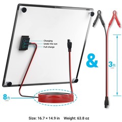 20W 12V Magnetic Solar Battery Charger Kit With MPPT Controller Solar Maintainer