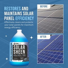 Cleantite Solar Panel Cleaner Solar Sheen (Makes 512 Gallons) – Super Concent…