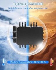 8 String Solar PV Combiner Box IP68 Waterproof 8 In 1 Out 30A Fuse Pre-Wired RV