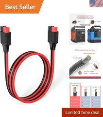 10AWG 2FT Anderson Extension Cable – Weatherproof Power Connection for Solar Use