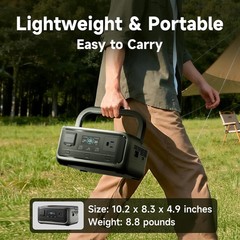 Portable Power Station LiFePO4 Battery 300W Solar Generator UPS for Camping RV