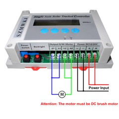 Solar Tracking LCD Controller + Light Sensor for Single Axis Solar Panel Tracker