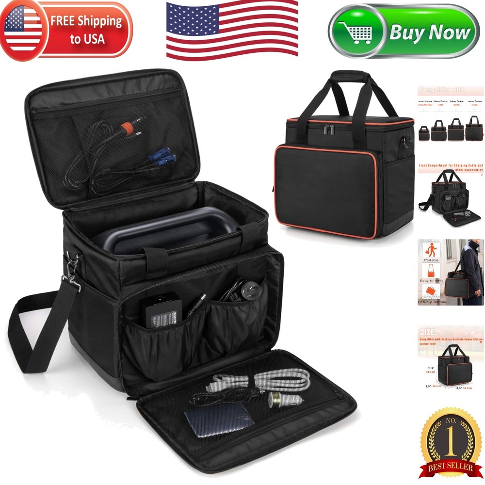 Jackery Compatible Large Travel Carrying Case – Waterproof & Padded Protection