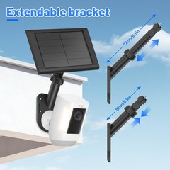 Universal 2-in-1 Adjustable Wall Mount for Solar Panels & Cameras – 360° Rotatio