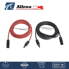 1 Pair Black + Red Solar Panel Extension Cable Wire PV Connector 10/12/14 AWG