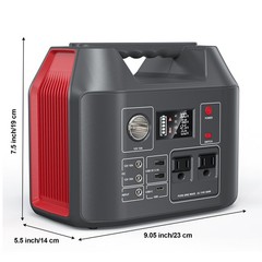300W Portable Power Station 296Wh Camping Charger Battery Pack Solar Generator