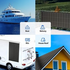 200W 18V Bifacial Solar Panel Waterproof IP67 Monocrystalline Solar Cells Power