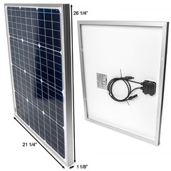 Mono 12V 50W Solar Panel RV Boat Car Battery Solar Charger – 21″ x 26″ x 1″