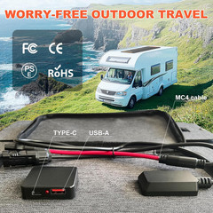 100 Watt Foldable Solar Panel, High Efficiency Solar Panels Portable IP67 Waterp