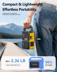 Compact Jump 100 Power Station: 200W AC Outlet, 65W USB-C, Durable & Lightweight