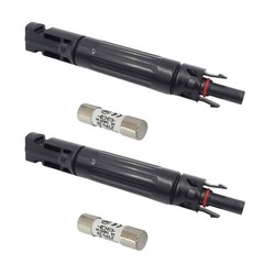 Pack Of 2 Solar Panel Fuses Connectors 1000V Energy Equipment for Industrial Use