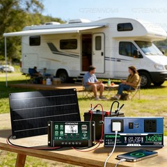 Grennova 1400W Emergency Solar Kit Dual Voltage Inverter 60A MPPT Off-Grid RV