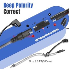 Starlink Mini Cable SAE Connector with Polarity Reverse Adapter – Starlink 20Ft