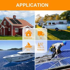 PFCTART 1400W Watt Monocrystalline Solar Panel 100W for Home Off Grid RV Marine