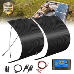 Flexible Solar Panel Kit with 20A Controller 12V Off Grid RV Boat Battery 240W