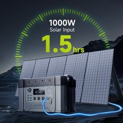 ALLPOWERS 2400W Generator Power Station 400W Solar Panel for Road Trip Camping