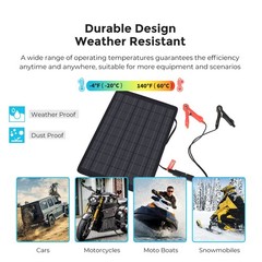 Renogy 10W 12V Solar Panel Battery Charger Maintainer Trickle Charge Boat RV Car