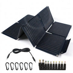 N-Type 16BB 60W Portable Solar Panel, Foldable Monocrystalline Panel w/ 25% High